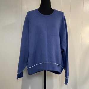 Pilcro Anthropologie Sweater Top Athleisure Oversized Lounge Blue Size XL